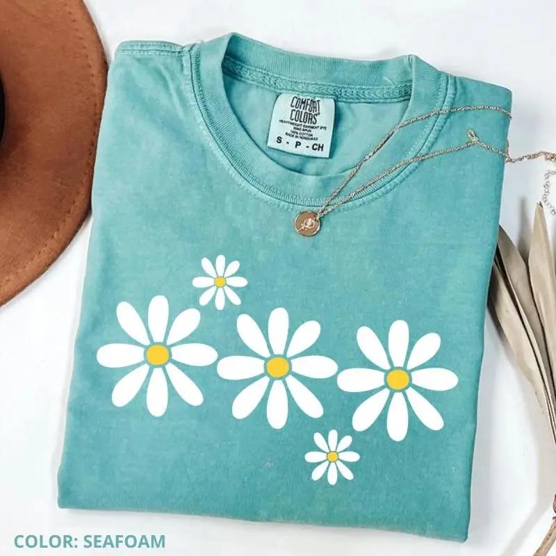 TT Daisy Flower Shirt  Wildflower Tee  Floral Summer Shirt  Birth Month Flower Gift  Daisy Lover Gift  Gift for Sister HFN Shirt