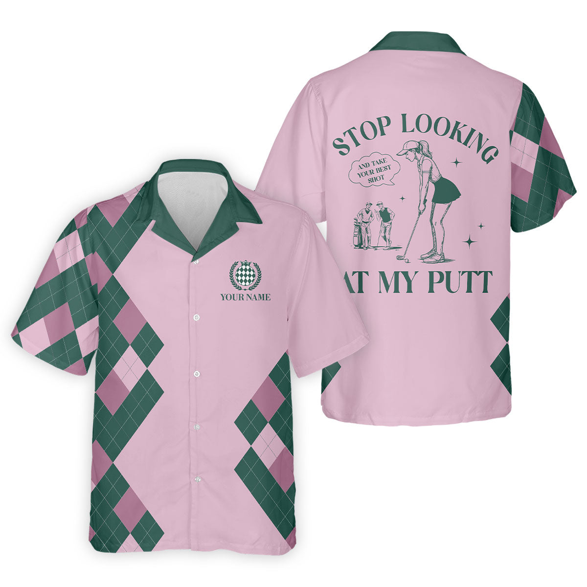 Stop Looking At My Putt Custom Sleeveless Womens Golf   Hawaiian Shirt HG s  Funny Golf Hawaiian Shirt HG s For Ladies
