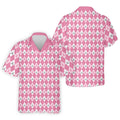 Breast Cancer Hawaiian Shirt HG  Pink Hawaiian Shirt HG Men  Pink Argyle Hawaiian Shirt HG  Breast Cancer Awareness Shirts