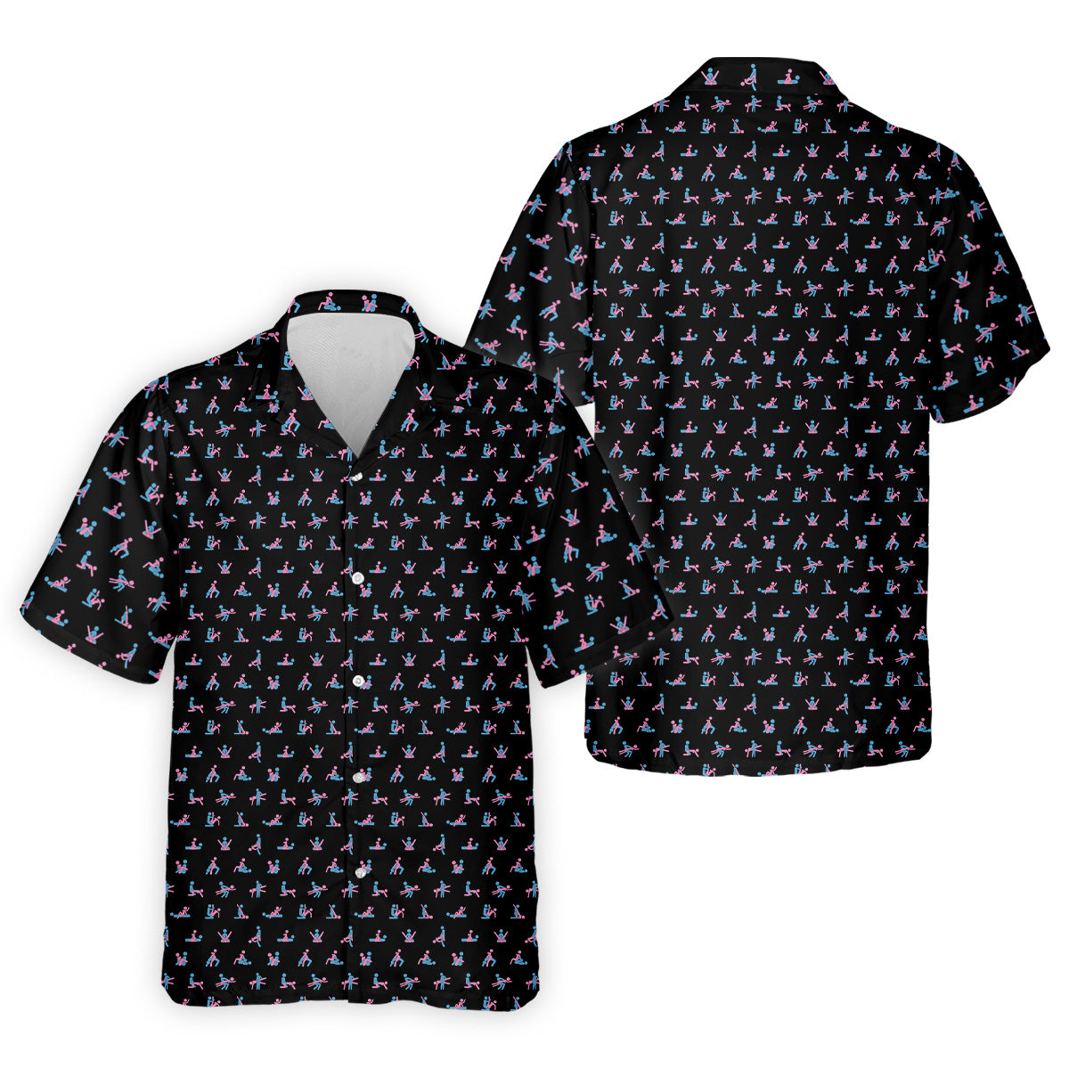 Funny Stick Figure Men's Golf Hawaiian Shirt HG   Funny Position Golf Polo  Fun Men Hawaiian Shirt HG s  Golf Gift For Him