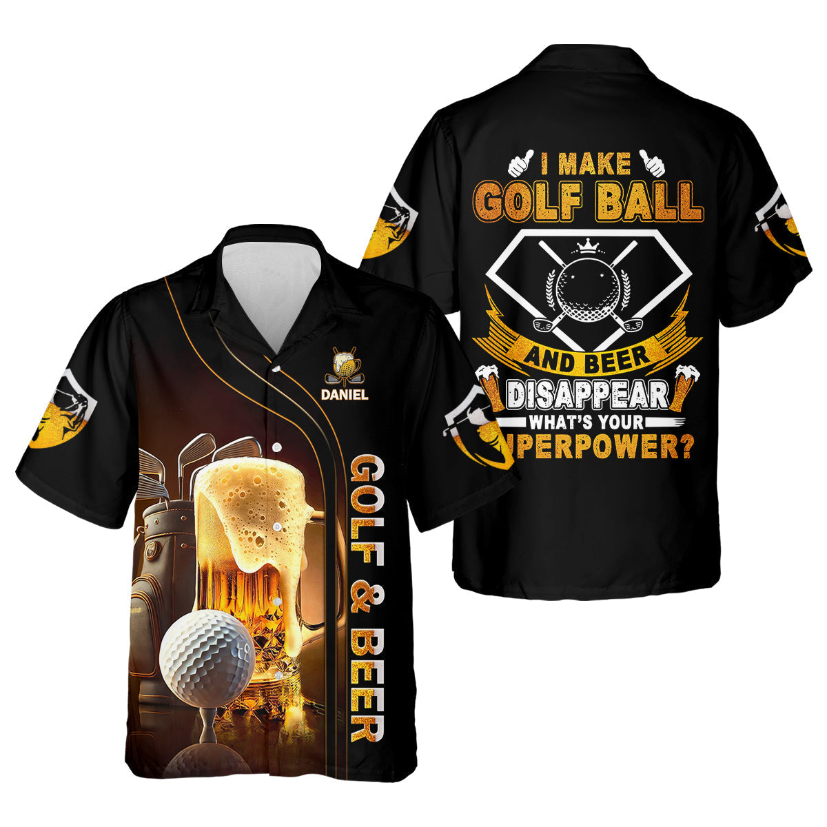 I Make Golf Ball And Beer Disappear Custom Golf   Hawaiian Shirt HG   Mens Golf Gift  Golf Lover Gift