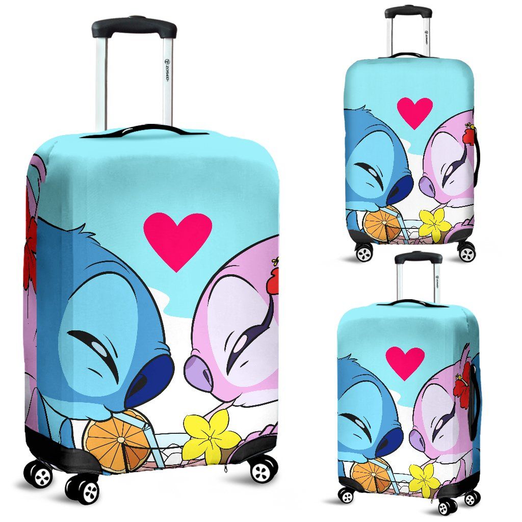 Disney Gifts Stitch And Angel Disney Luggage Cover CP - L