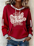 Alabama Crimson Tide Hoodie Roll Tide Bama Hooded Sweatshirt Presents For Football Fans V-Neck Long Sleeve Waffle Hoodie Or Waffle Sweatshirt HG Apparel