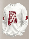Alabama Crimson Tide Football Long Sleeve Shirt Game Day Apparel Gifts For Football Fans V-Neck Long Sleeve Waffle Hoodie Or Waffle Sweatshirt HG Apparel