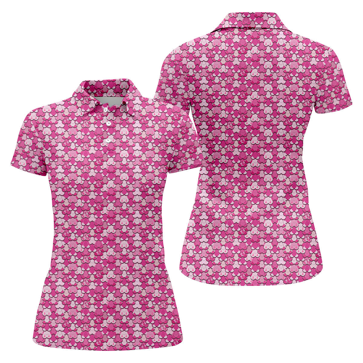 Pink Breast Cancer Polo Shirt HG Funny Women Polo Shirt HG Cancer Awareness Shirt  Golf Gifts For Women