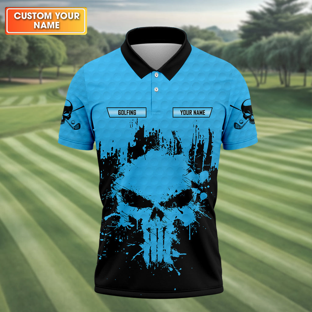 Golf Saved Me From Being A Porn Star Now I'm Just A Swinger Custom Funny Skull Golf Polo Shirt HG  Dad Golf Gift