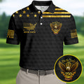 We The People 250 Years Of Free Black And Gold 4th Of July Polo Shirt HG Golf Shirts For Men