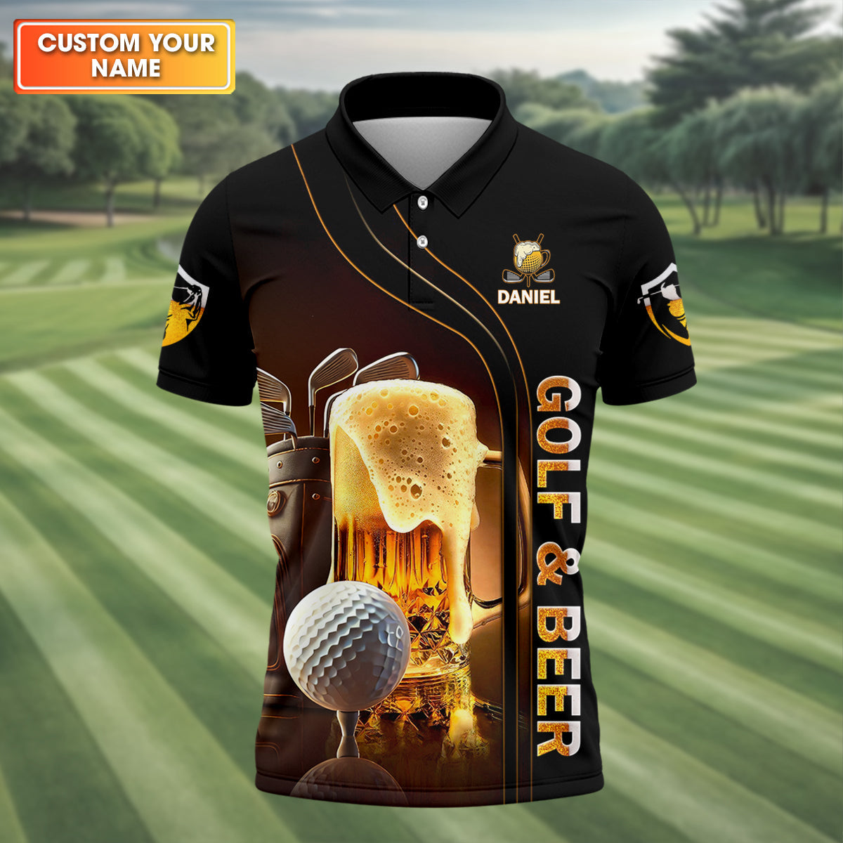 Grip It Rip It Sip It Golf Beer Shirt  Fun Golf Shirts For Men  Funny Golf Polo Shirt HG  Dad Golf Gifts