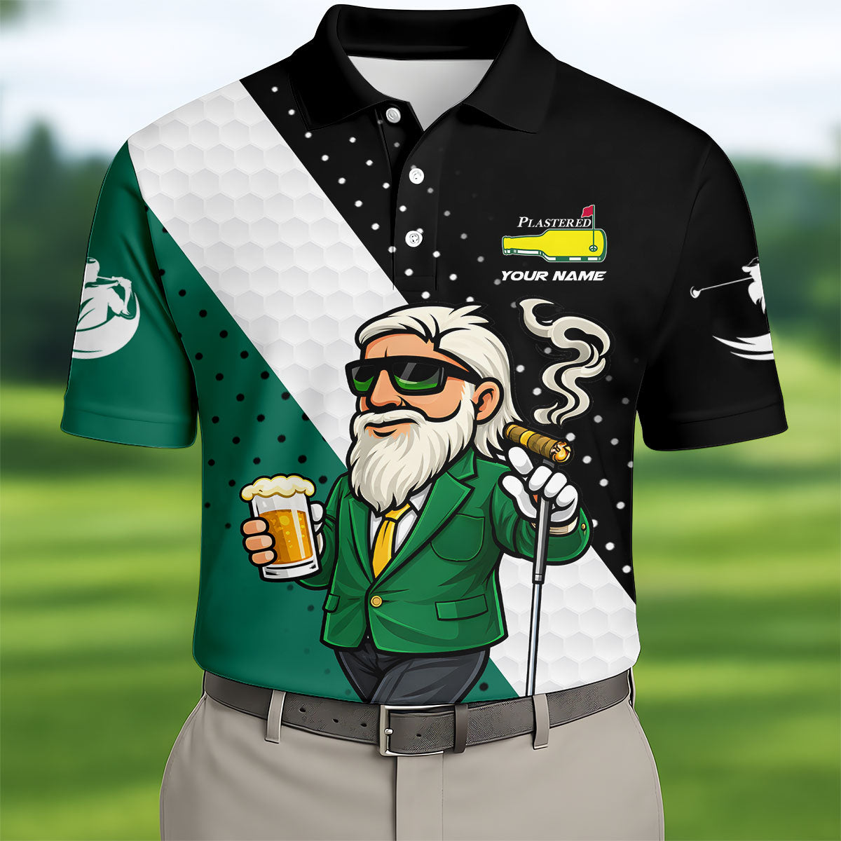 Birdie Boogey Eagle Par Plastered Beer Bottle Logo Golf Tops For Men  Golf And Beer Fun Golf Shirt HG