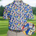 American Beer Cans Blue Golf Shirt HG   Golf And Beer Polo Shirts For Men  Golf Shirt HG s For Men