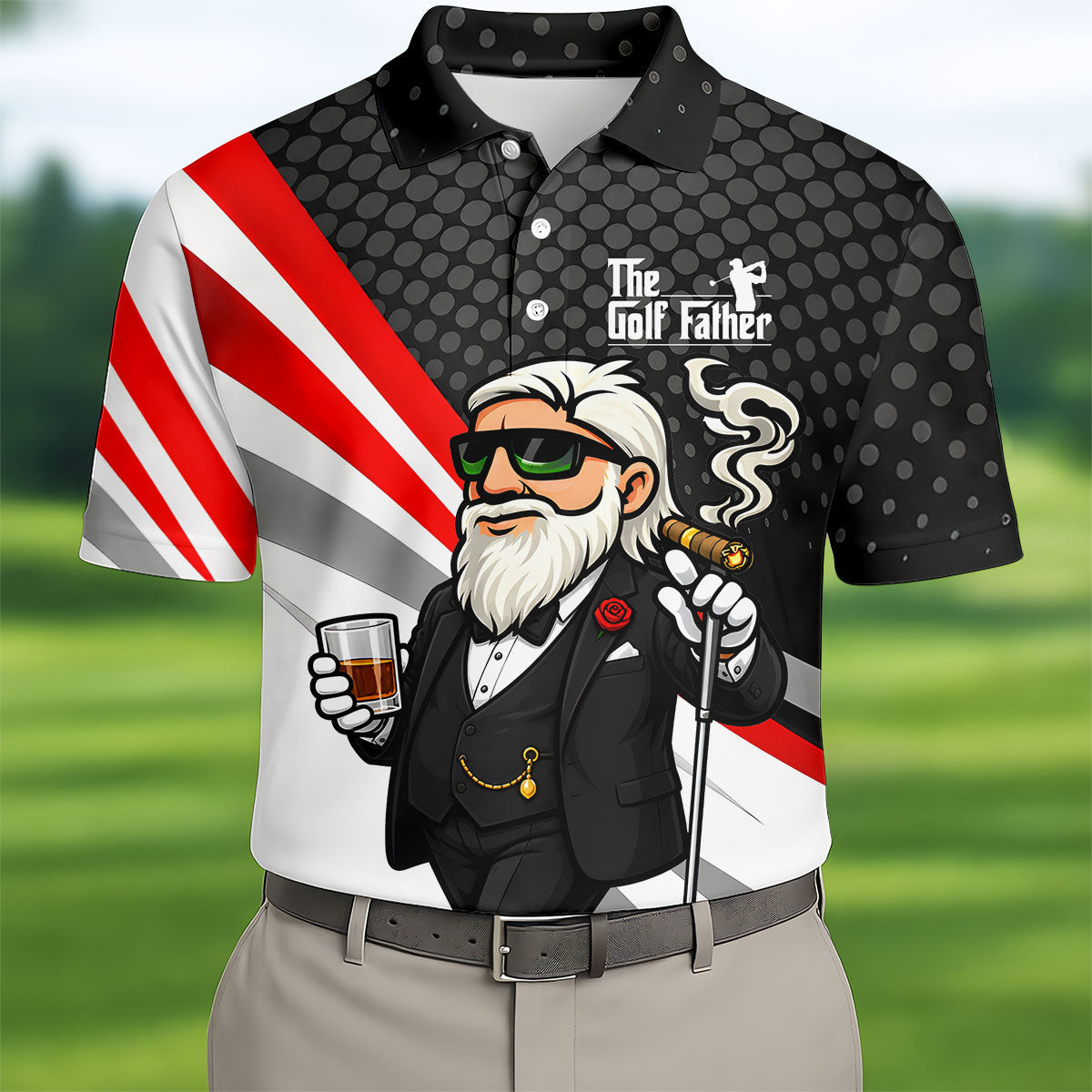 The Golf Father Golf Man Funny Golf Shirts  Father's Day Polo Shirt HG Golf Gift For Dad