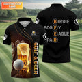 Golf And Beer Custom Men's Funny Graphic Golf Polo Shirt HG  Christmas Golf Gift  Gift For Golfer