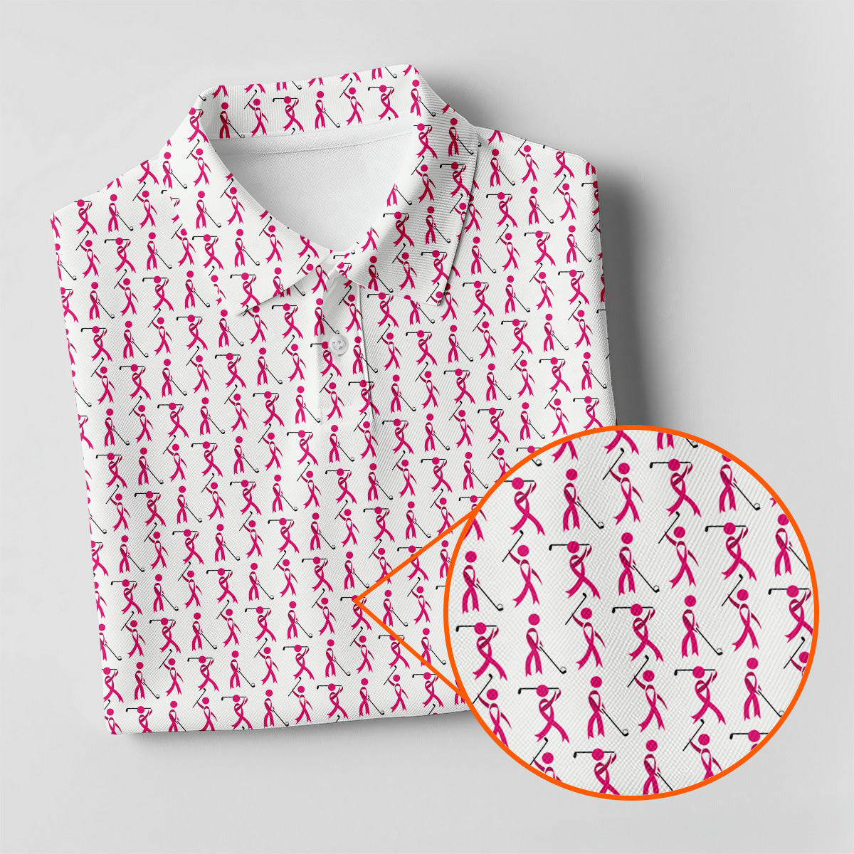 Funny Stick Breast Cancer Golf Shirt HG   Breast Cancer Support Shirts  Funny Men Golf Polo Shirt