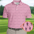 Funny Middle Finger Pink Men's Golf Shirt HG   Breast Cancer Golf Shirt HG   Fun Golf Shirt HG s For Men