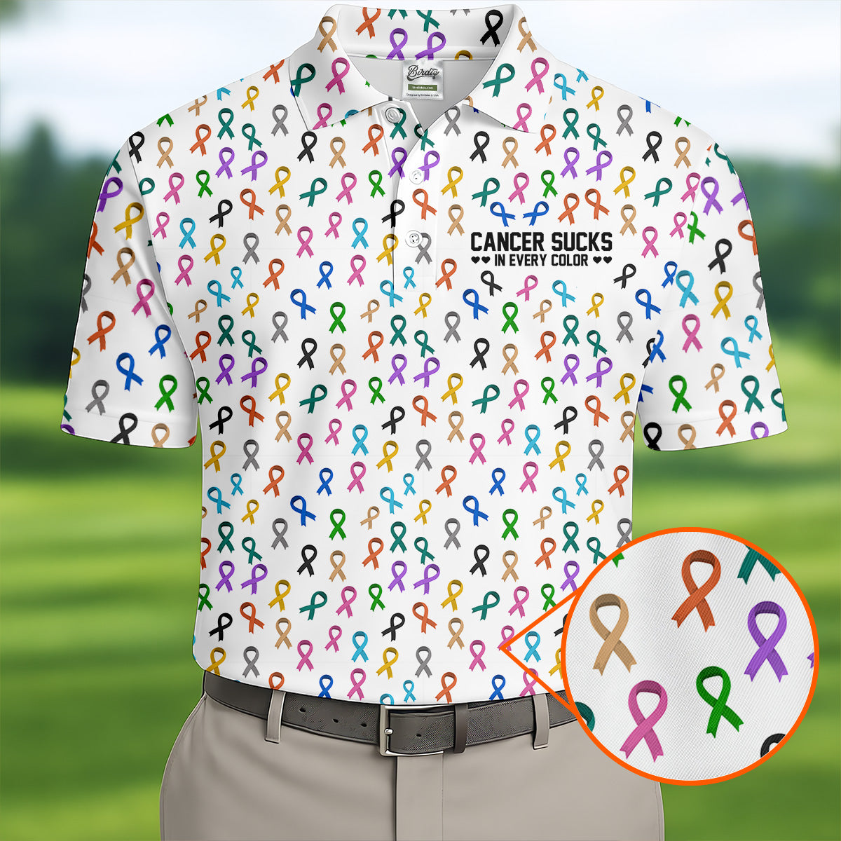 Cancer Sucks In Every Color  Cancer Survivor Shirt  Couple Polo Shirt HG Matching Polo Shirt HG His And Hers Golf Shirts