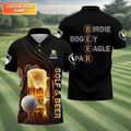 Golf And Beer Custom Men's Golf Polo Shirt  Funny Golf Shirt HG   Gift For Golfers