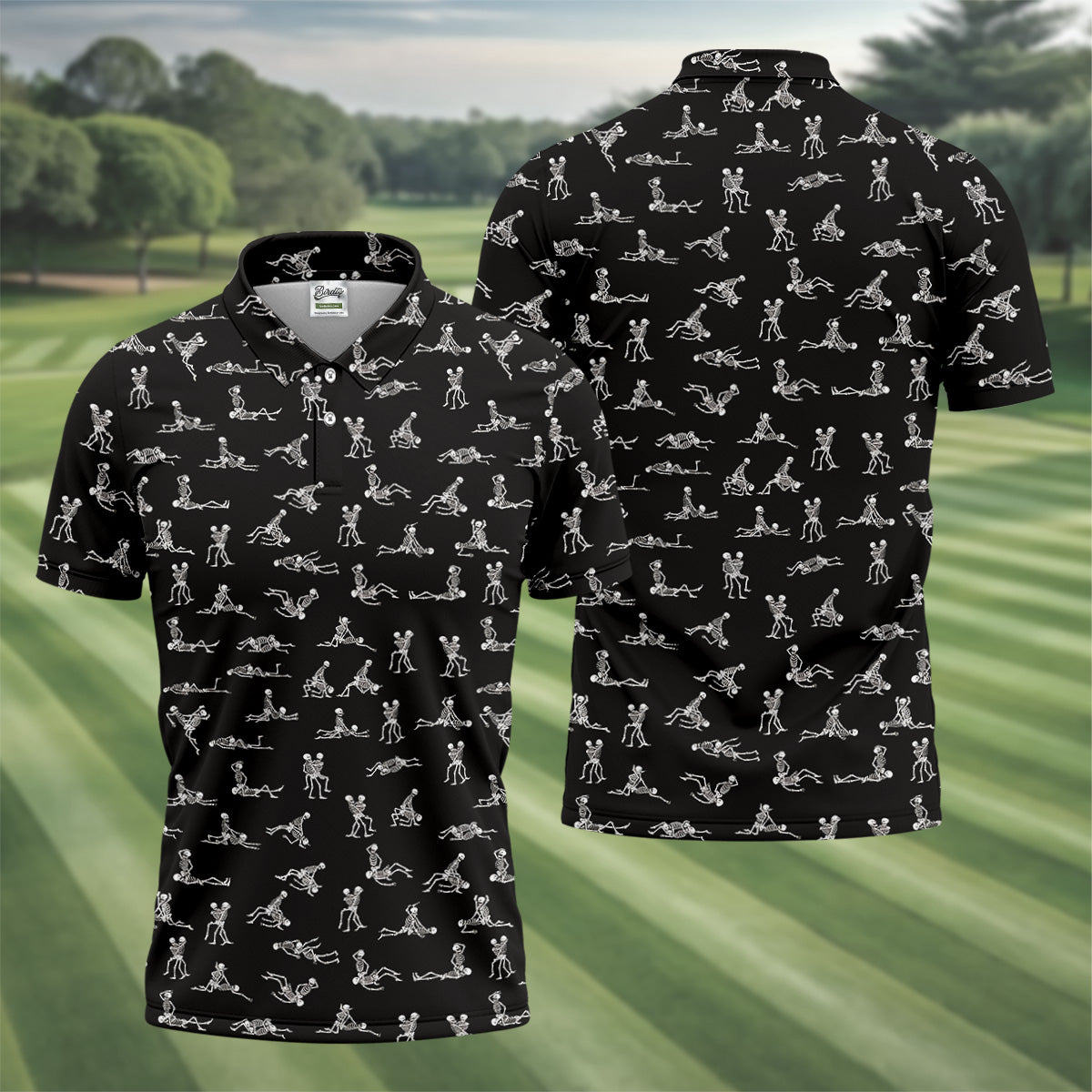Funny Skeleton Couple Golf Shirt HG   Halloween Gift Idea  Fun Golf Shirt HG s For Men  Unique Gift For Golfer