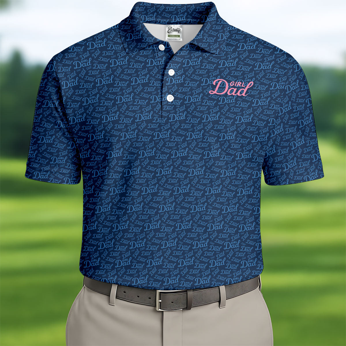 Girl Dad Father's Day Golf Shirt  HG Polo Shirt HGs For Men  Gift For Golf Dad  Golfing Apparel