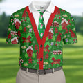 Christmas Pattern Fun Golf Shirt HG s For Men  Christmas Golf Shirt HG   Unique Gift For Golfer  Polo Shirts For Men