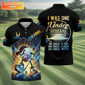 I Was One Under Today Custom Men's Golf Polo Shirt HG  Funny Golf Shirt  HG Dad Golf Gift