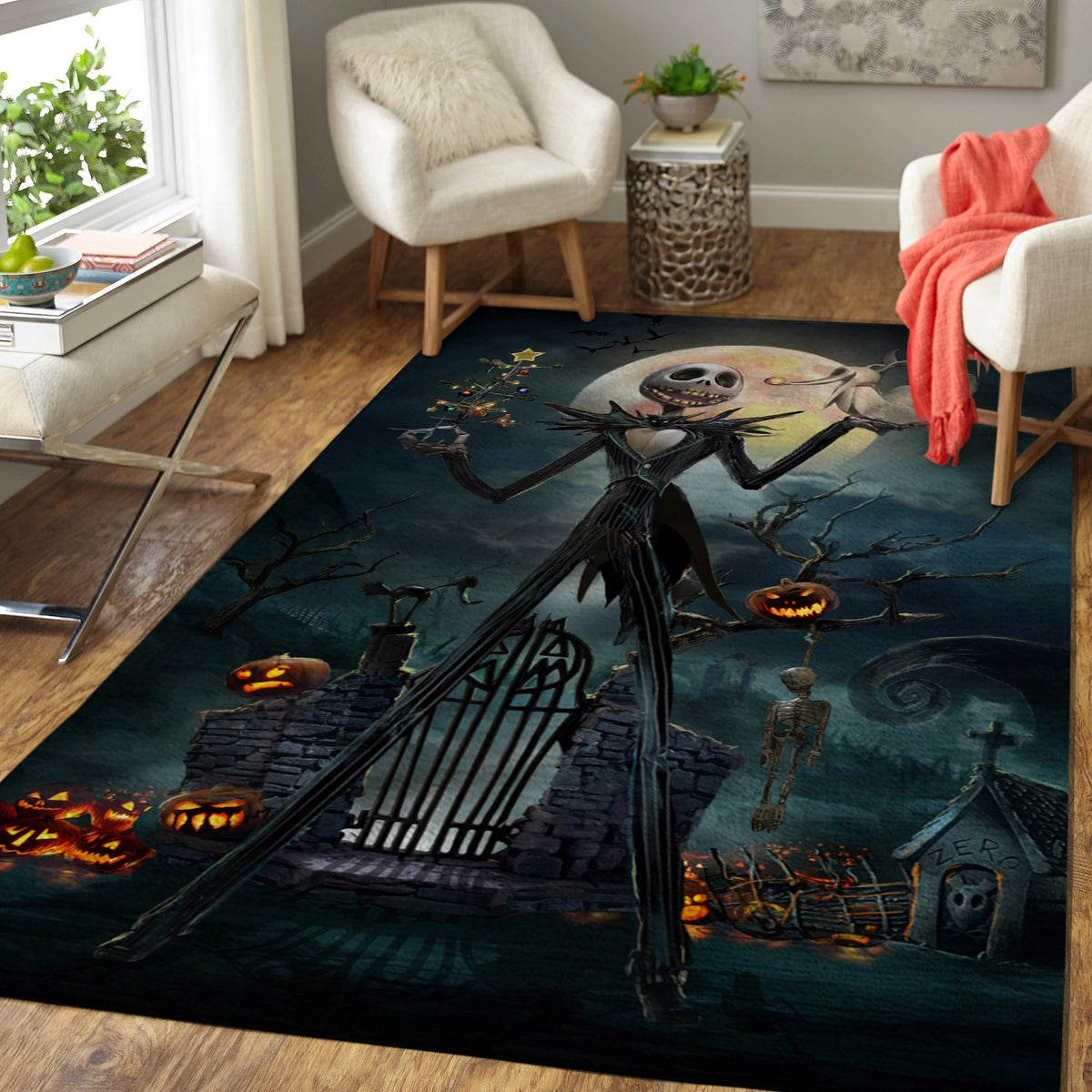 Nightmare Before Christmas Gift Halloween Gift The Nightmare Before Christmas Cool Jack Skellington Gift Rug HG - 2XL