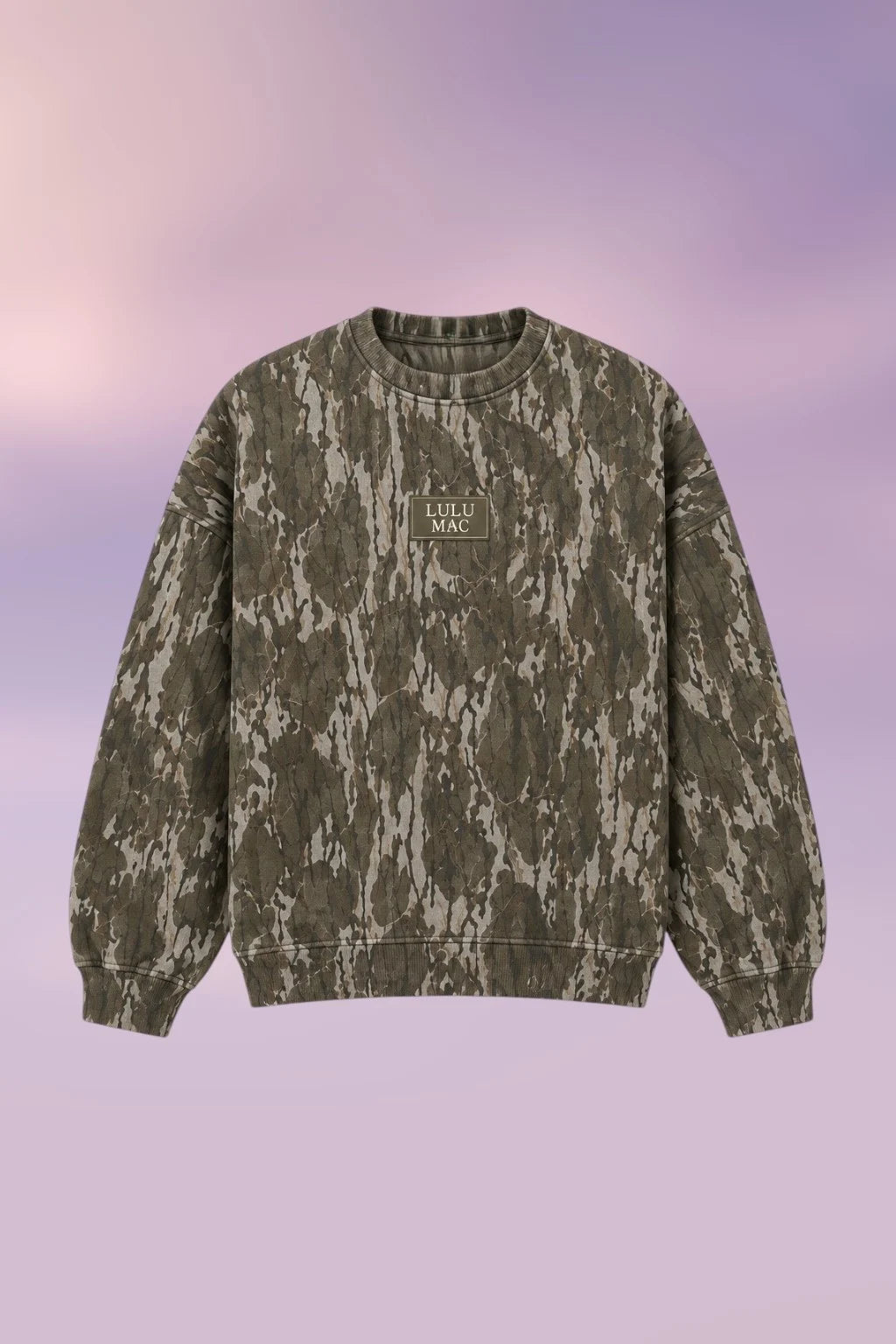 Lulu Mac x Mossy Oak Merch Logo Lulu Mac Camo Sweatshirt Dad Gifts - THW - Sweatshirt HG