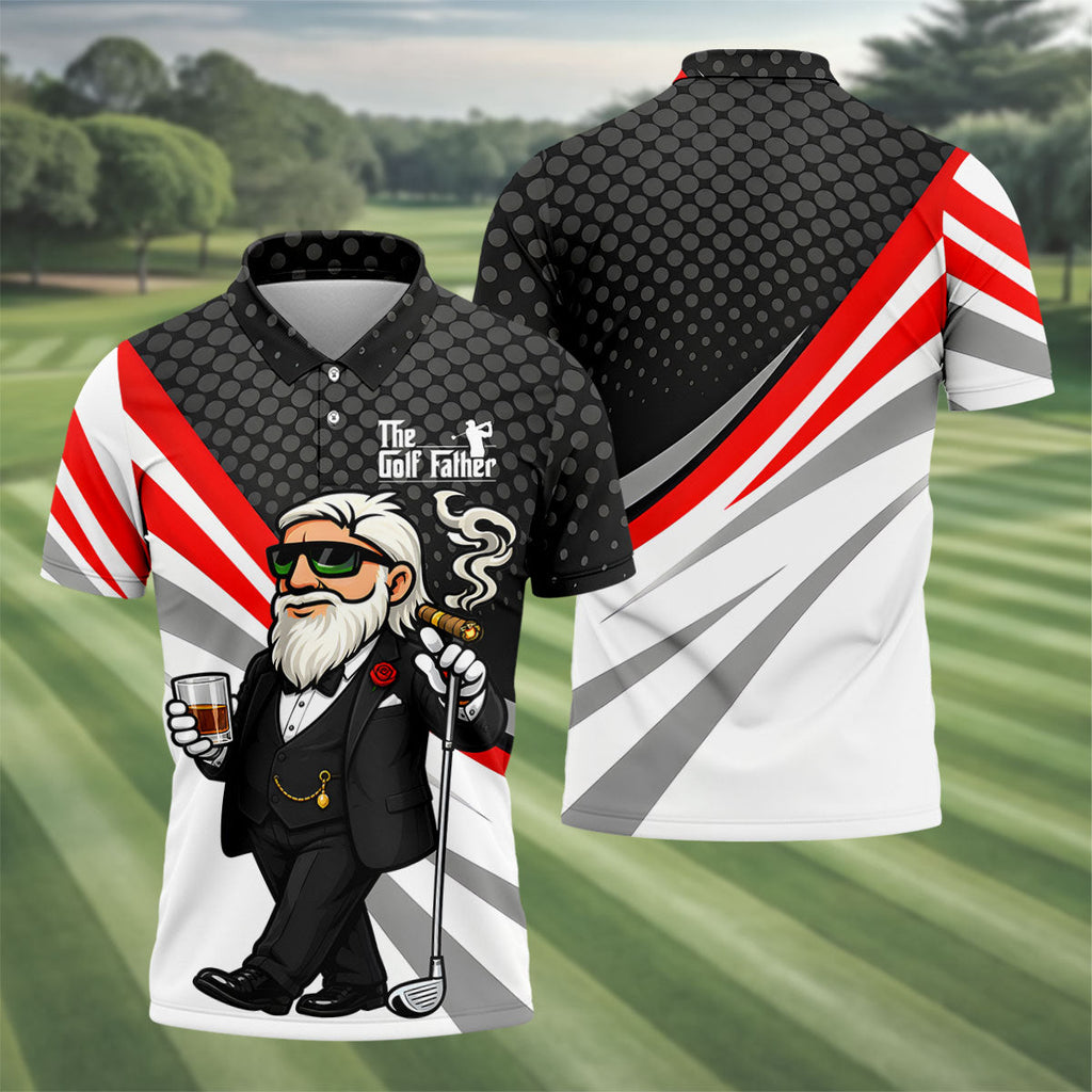 The Golf Father Golf Man Funny Golf Shirts  Father's Day Polo Shirt HG Golf Gift For Dad