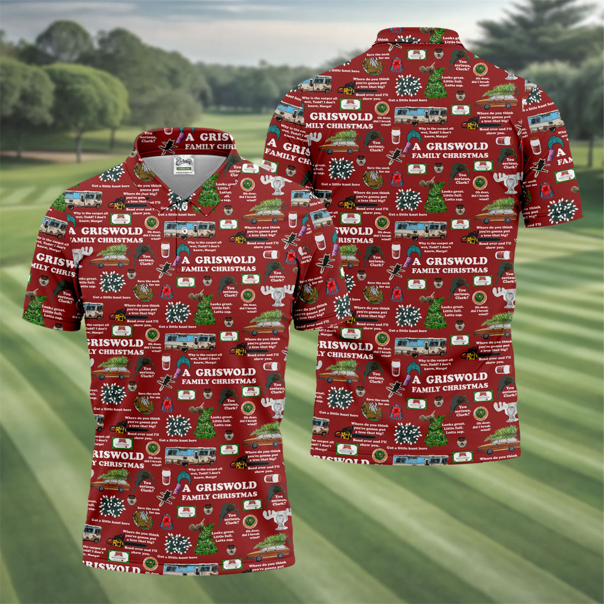 A Griswold Family Christmas Men's Golf Polo Shirt HGs  Christmas Polo Shirt HG Polo Shirt HGs For Men