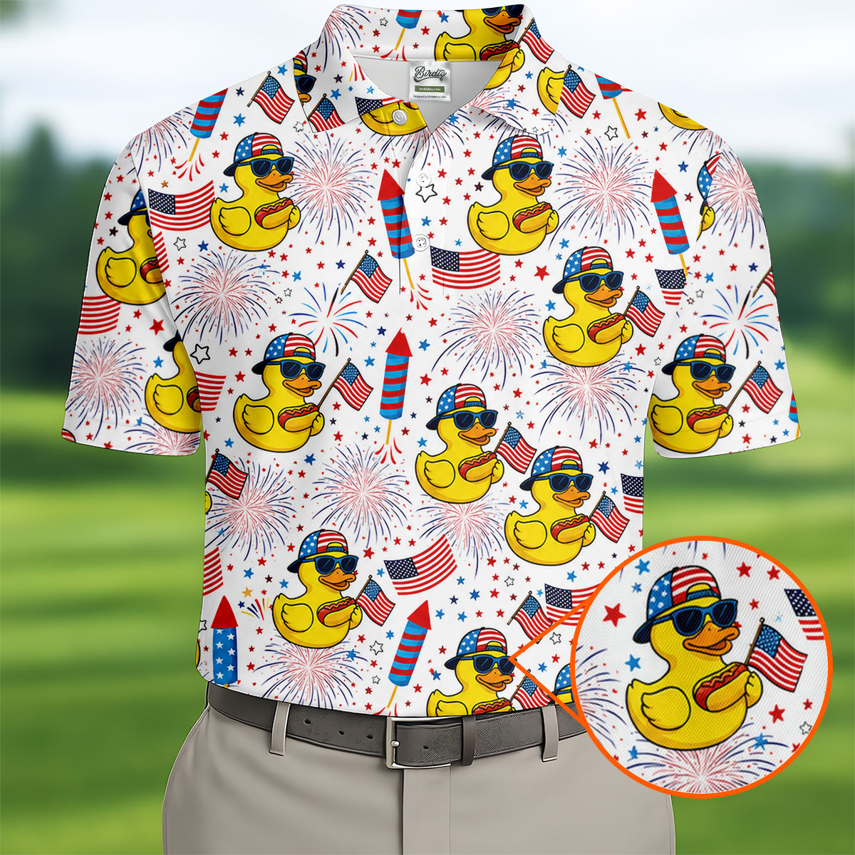 Funny Rubber Duck 250 Years Patriotic Golf Shirt HG   4th Of July Golf Shirt HG s For Men