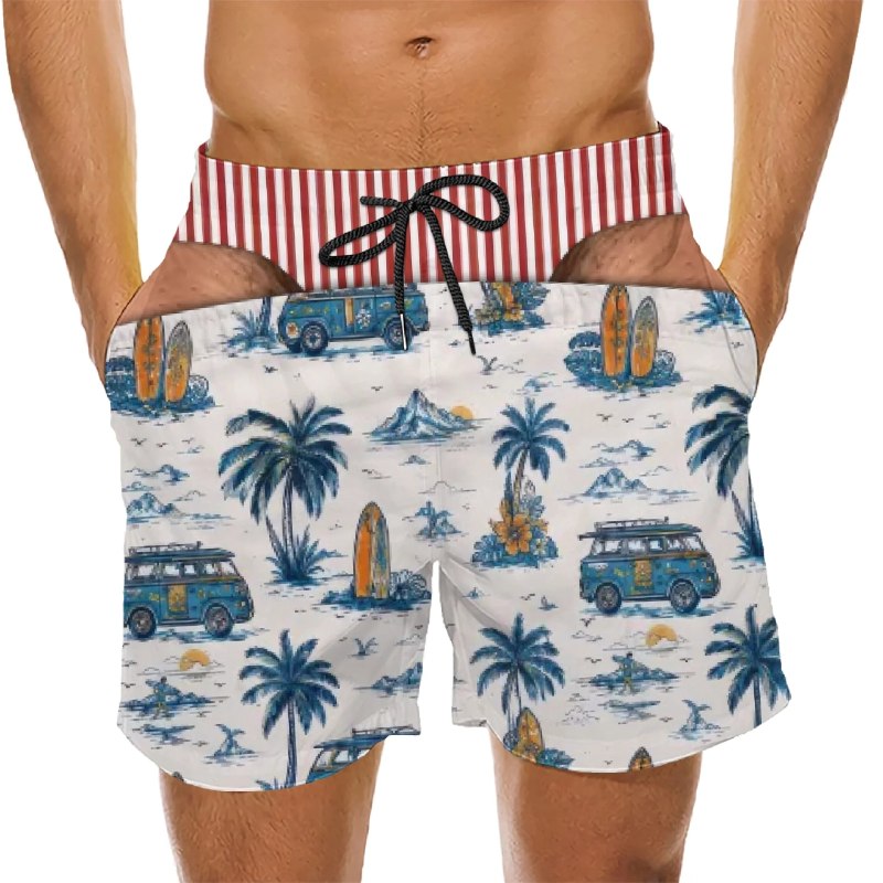 Maillot de bain homme humoristique - Beach Shorts Funny Men’s Swim Trunks Beach Shorts HG Summer
