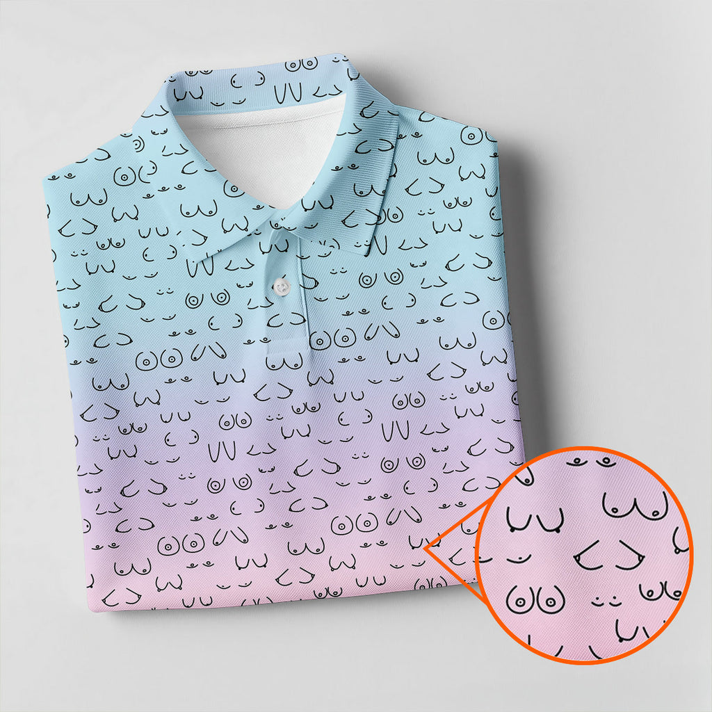 Funny Adult Humor Ombre Golf Shirt HG   Fun Men's Golf Polos  Polo Shirts For Men  Golf Gift For Him