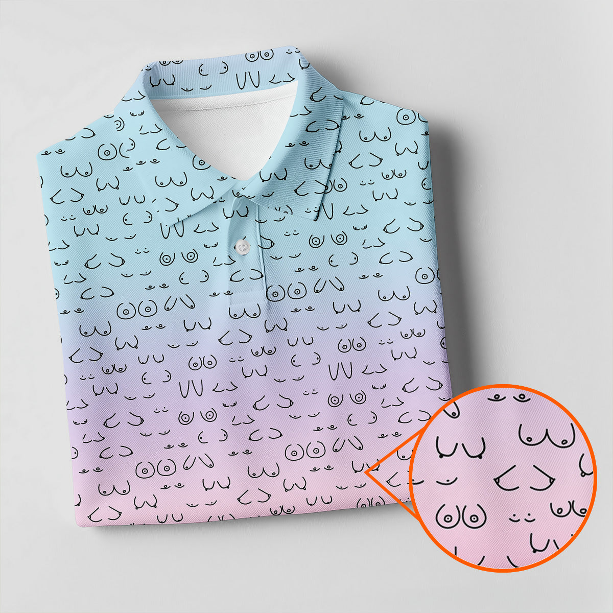 Funny Adult Humor Ombre Golf Shirt HG   Fun Men's Golf Polos  Polo Shirts For Men  Golf Gift For Him