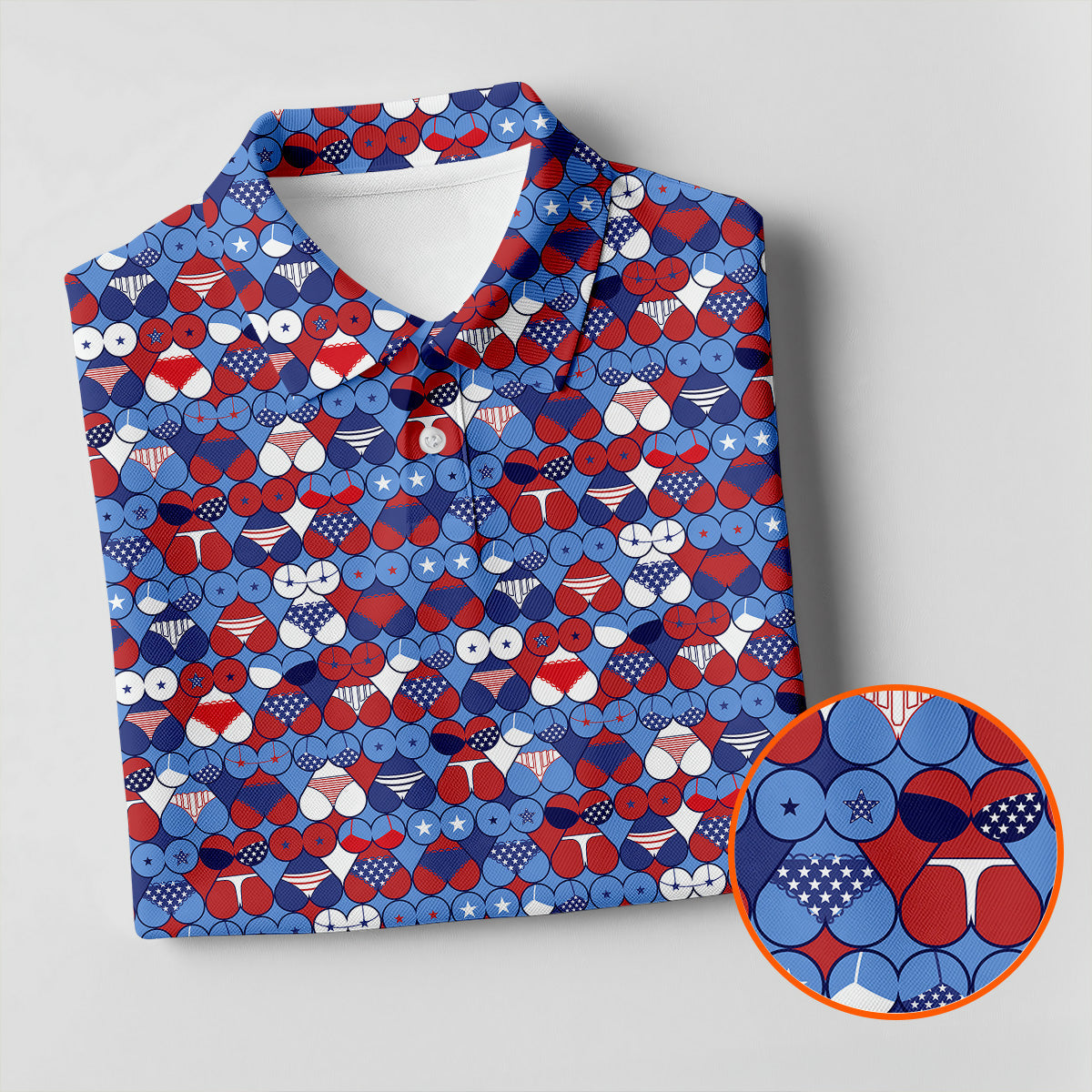 Red Blue White Naughty Fun Patriotic Golf Shirt HG   250th Anniversary Fun Golf Shirt HG s For Men  Polo Shirts For Men