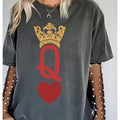 TT Queen of Hearts Vintage Inspired Tee  Valentineâs Day Gift T shirt  Birthday Gift Girl  Hearts t shirt  Gift for Girl friend HFN Shirt