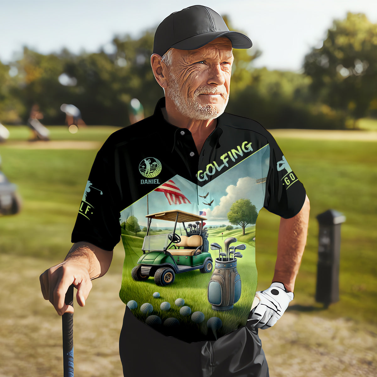 The Older I Get Custom Men's Golf Polo Shirt HG  Funny Polo Shirt HG Dad Golf Gift