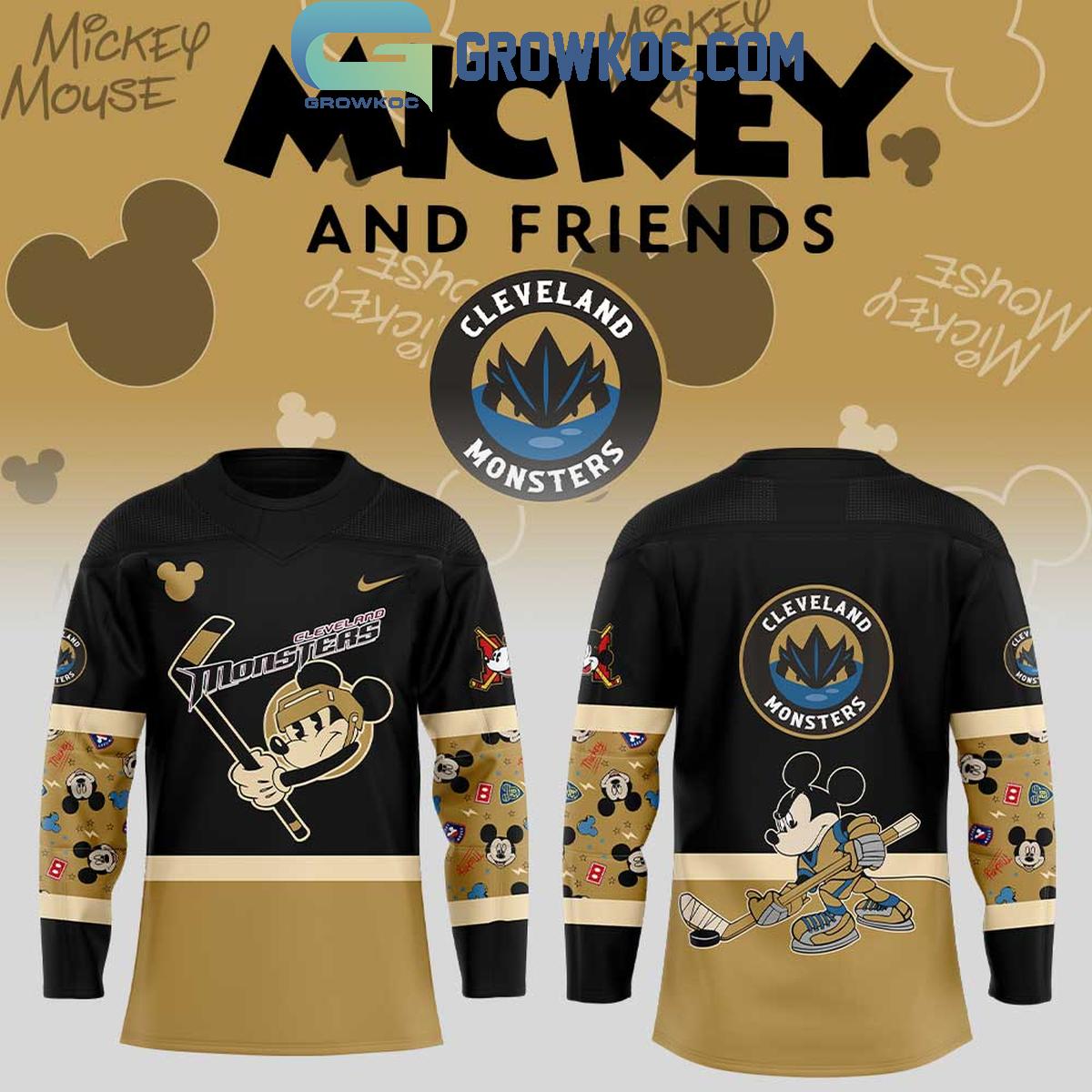 Cleveland Monsters Mickey And Friends HFN Hockey Jersey