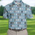 Bigfoot Silhouette Pattern HG Fun Golf Shirts For Men  Unique Gift For Golfer  Men's Golf Polo