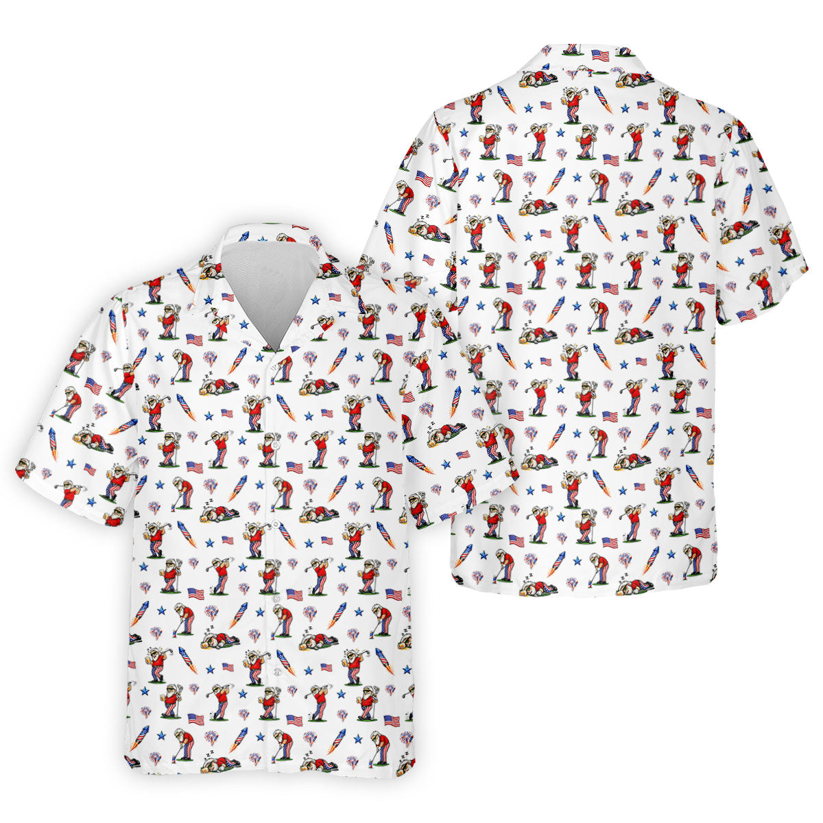 4th Of July Funny Man Golf And Beer USA Hawaiian Shirt HG   Patriotic Hawaiian Shirt HG   250th Anniversary Hawaiian Shirt HG s For Men