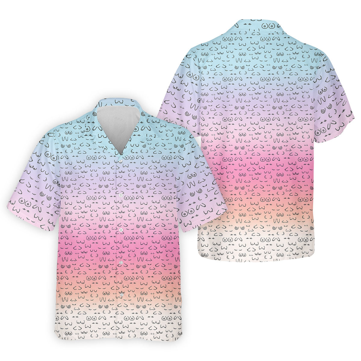 Funny Adult Humor Ombre Hawaiian Shirt HG  Fun Men's Golf Polos   s For Men  Golf Gift For Him