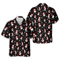Cute Snowman Golf Pose Black Golf Hawaiian Shirt HG   Christmas Golf Hawaiian Shirt HG   Golf Hawaiian Shirt HG s For Men  Golf Gift For Men