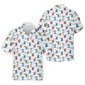 Christmas Characters Golf Pose Men's Funny Hawaiian Shirt HG s  Christmas Hawaiian Shirt HG   Hawaiian Shirt HG s For Men