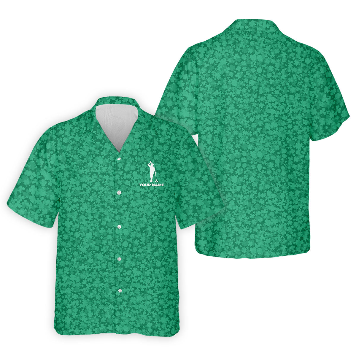 Shamrock Beer Lucky Four Leaf Clover St Patrick Day Golf Hawaiian Shirt HG     Hawaiian Shirt HG s For Men  Golf Gift For Men