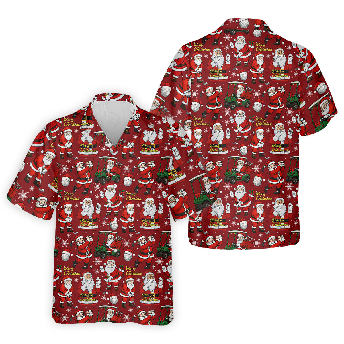 Funny Santa Golfing Christmas  s  Christmas Hawaiian Shirt HG   s For Men  Golf Gift For Men