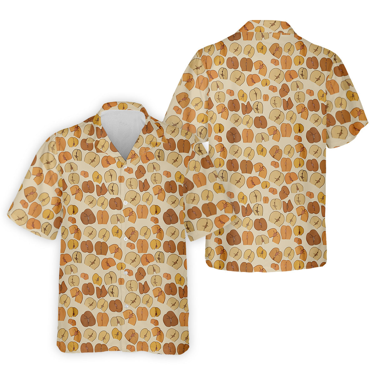 Funny Peach Golf Tops For Men  Men's Funny Golf Hawaiian Shirt HG s  Unique Gift For Golfer  Golfing Apparel