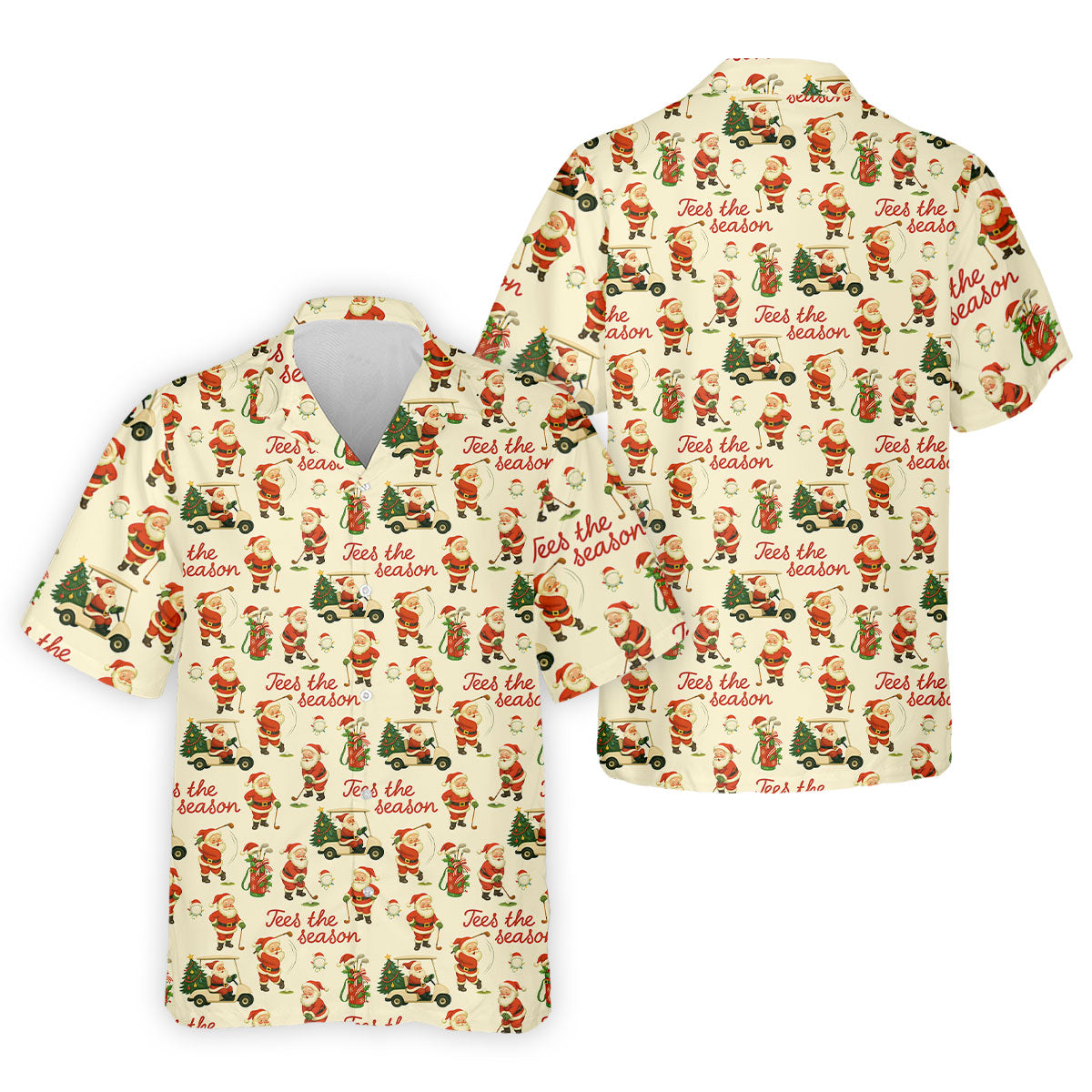 Tees The Season Funny Santa Claus Golf Tops For Men  Christmas Golf Hawaiian Shirt HG     Hawaiian Shirt HG s For Men  Golf Gift For Men