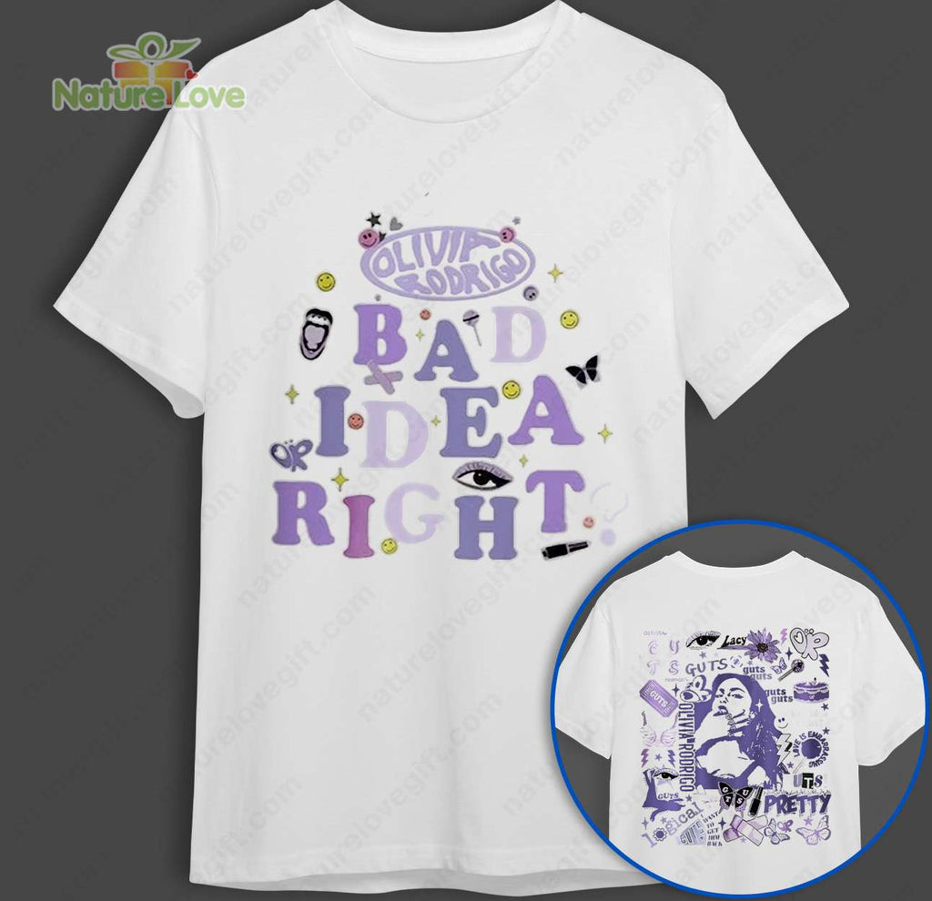 Olivia Rodrigo Bad Idea Right Guts Album Shirt NNA