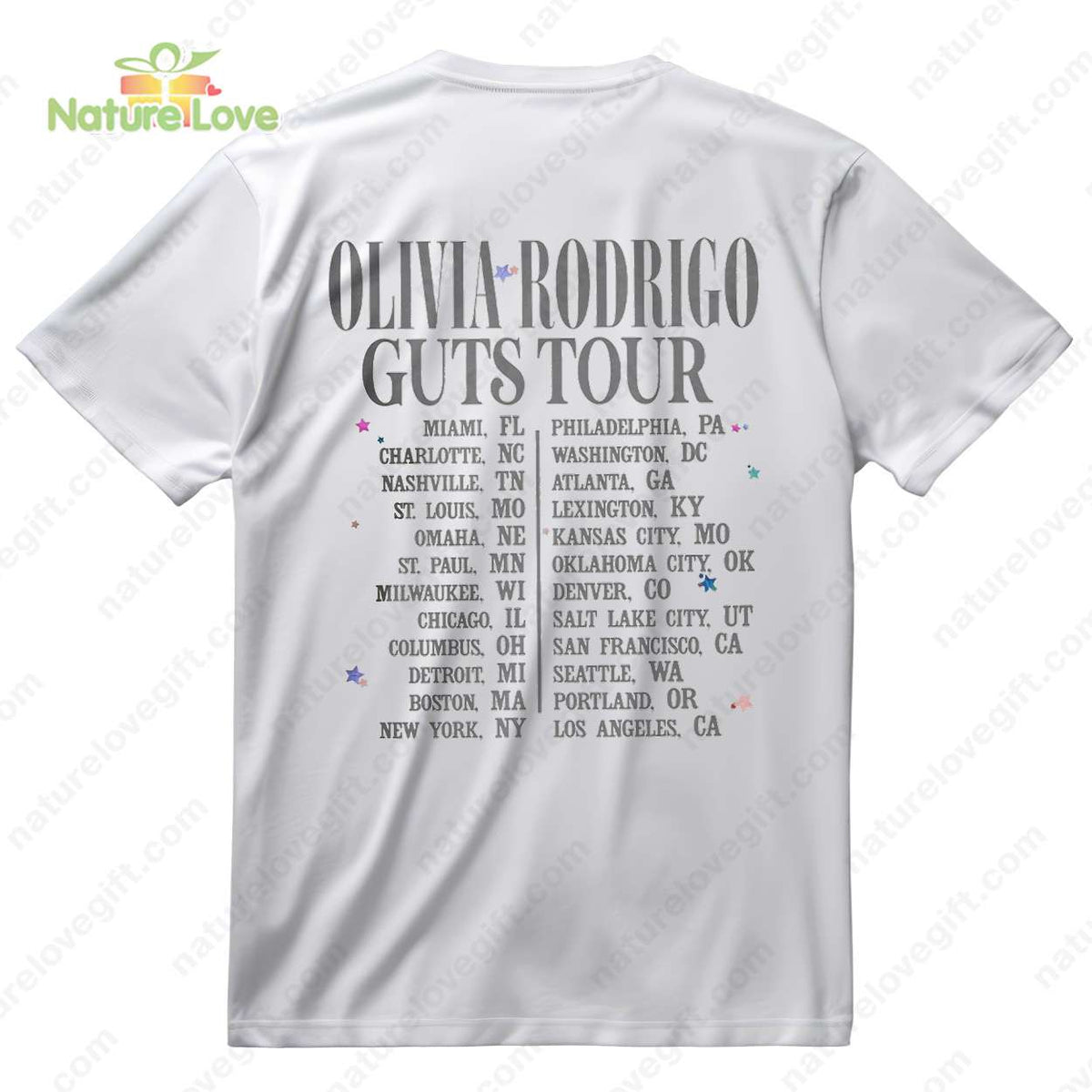 Olivia Rodrigo Guts Tour 2026 Eras Tour Shirt NNA