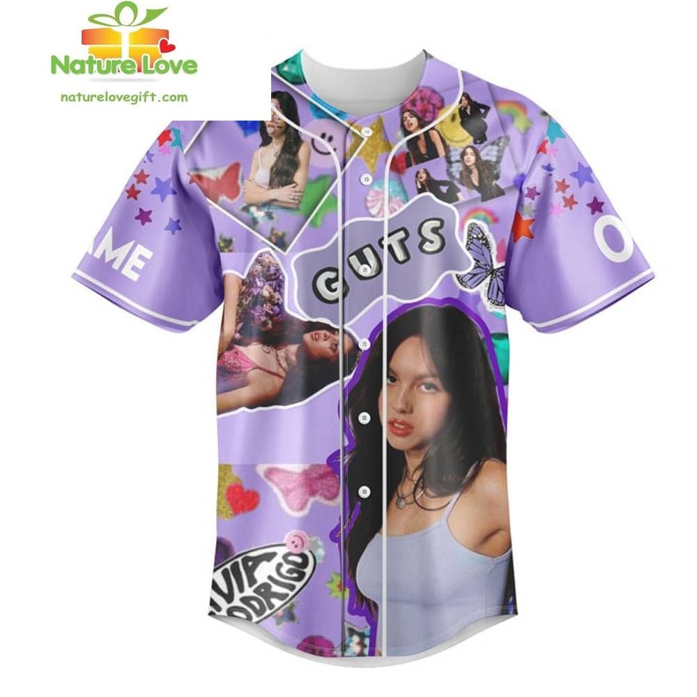 Olivia Rodrigo Guts Tour Baseball Jersey Custom Gift for Fans NNA