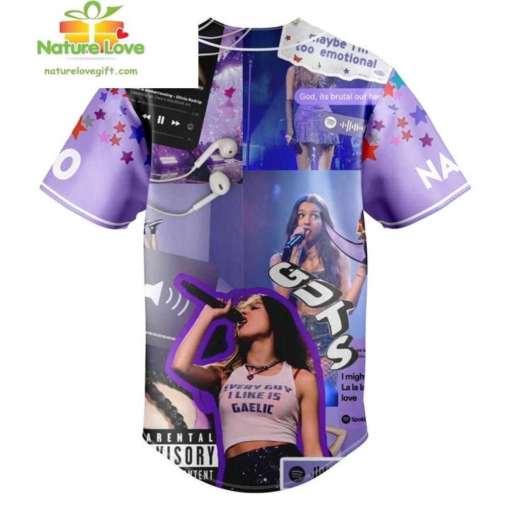 Olivia Rodrigo Guts Tour Baseball Jersey Custom Gift for Fans NNA