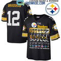 Pittsburgh Steelers Six Time Super Bowl Champions Memories Football Jersey, Mesh Jersey, Women Croptop Sports Shirt HFN